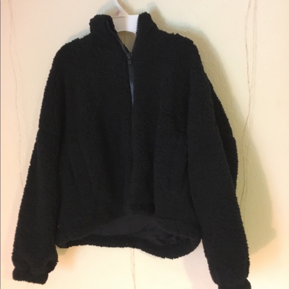 Urban Outfitters Black Sherpa Jacket